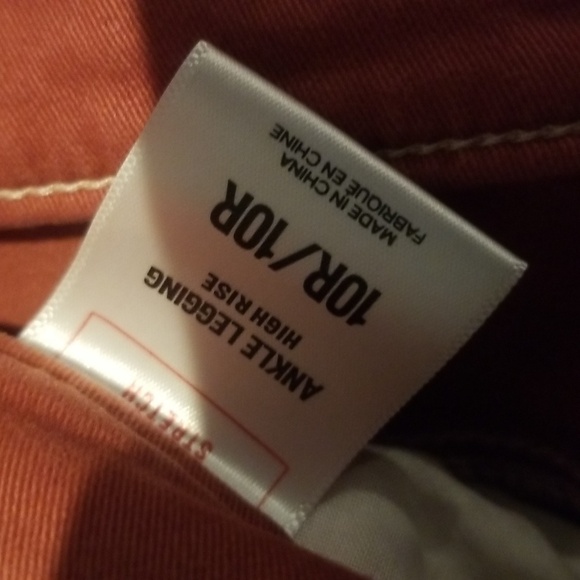 Express Size 10 Ankle Legging Pants High Rise Terracotta Color - Picture 4 of 5